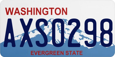 WA license plate AXS0298
