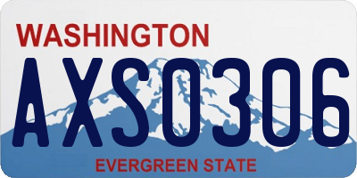 WA license plate AXS0306