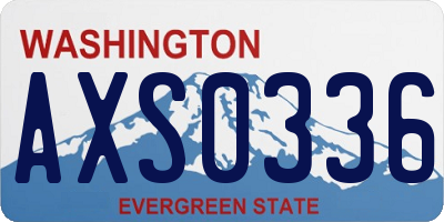 WA license plate AXS0336