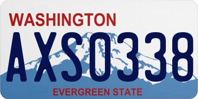 WA license plate AXS0338