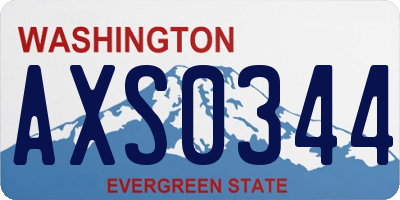 WA license plate AXS0344