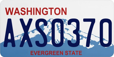 WA license plate AXS0370