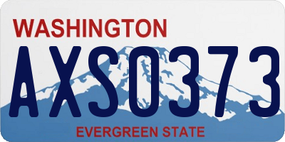 WA license plate AXS0373