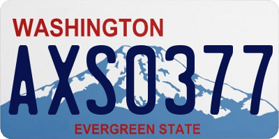 WA license plate AXS0377