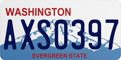 WA license plate AXS0397