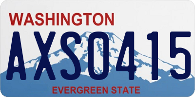 WA license plate AXS0415