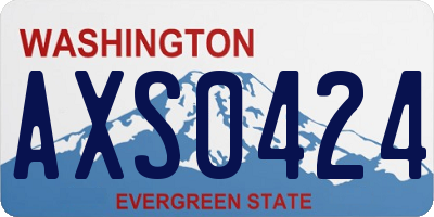 WA license plate AXS0424