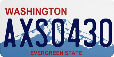 WA license plate AXS0430