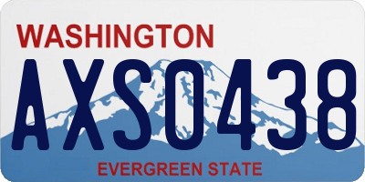 WA license plate AXS0438