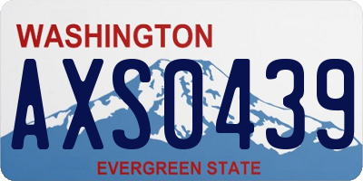 WA license plate AXS0439