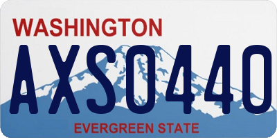 WA license plate AXS0440