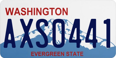 WA license plate AXS0441