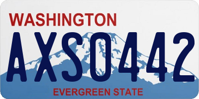 WA license plate AXS0442