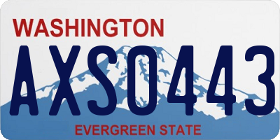 WA license plate AXS0443