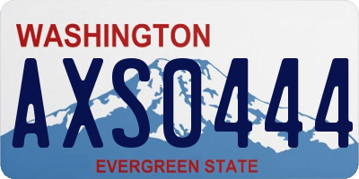 WA license plate AXS0444