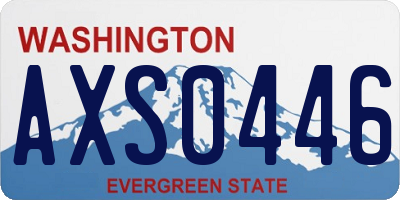 WA license plate AXS0446