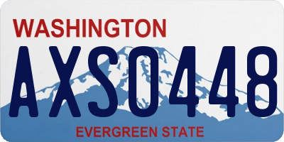WA license plate AXS0448