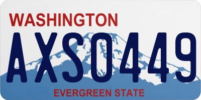 WA license plate AXS0449