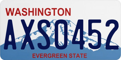 WA license plate AXS0452