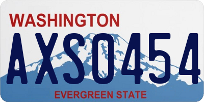 WA license plate AXS0454