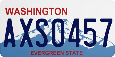 WA license plate AXS0457