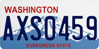 WA license plate AXS0459