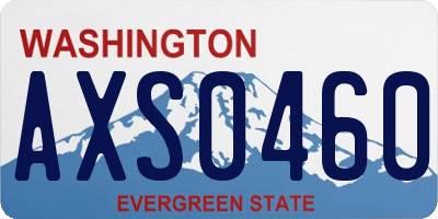 WA license plate AXS0460