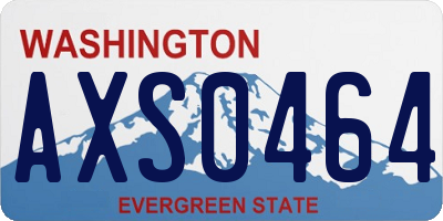 WA license plate AXS0464