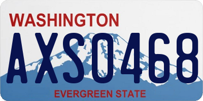 WA license plate AXS0468