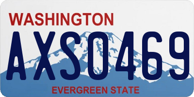 WA license plate AXS0469
