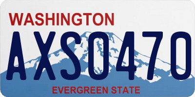 WA license plate AXS0470