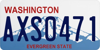WA license plate AXS0471