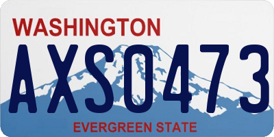 WA license plate AXS0473