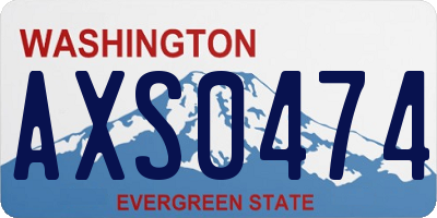 WA license plate AXS0474