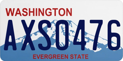 WA license plate AXS0476