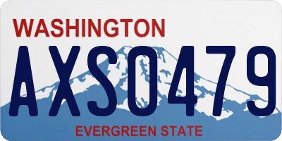 WA license plate AXS0479