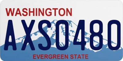 WA license plate AXS0480