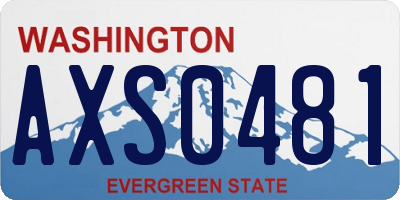 WA license plate AXS0481
