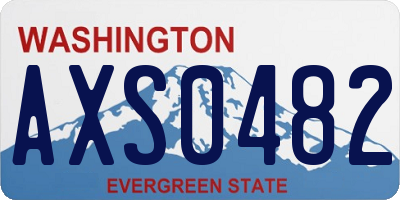 WA license plate AXS0482