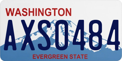WA license plate AXS0484