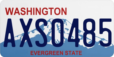 WA license plate AXS0485