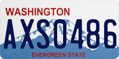 WA license plate AXS0486