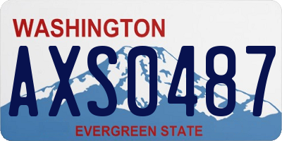 WA license plate AXS0487