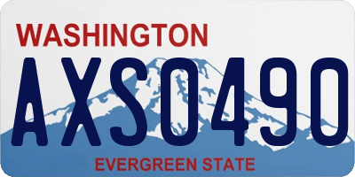 WA license plate AXS0490