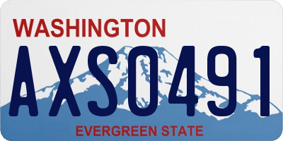 WA license plate AXS0491