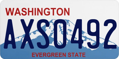 WA license plate AXS0492