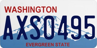 WA license plate AXS0495