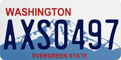 WA license plate AXS0497