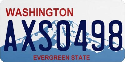 WA license plate AXS0498