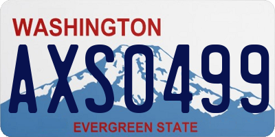 WA license plate AXS0499